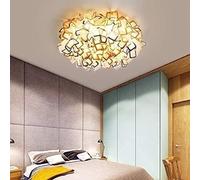 ZBZFGE Flush Mount Ceiling Light, Art Deco Petals Led with Acrylic Shade Indoor Ceiling Light Chandelier for Hotel Living Room Kids Bedroom,Hanging Light(Orange)