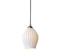 ZBZFGE French Ceramic Lampshade Pendant Minimalist Metal Pendent Lamp Balcony Porch Small Hanging Light Interior Home Decoration Lighting Fixtures Ceiling Chandelier,Hanging Light(Brass)