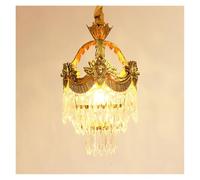 ZBZFGE French Copper Pendant Lamp Classical Candle Hanging Lamp D25cm H42cm Pendant for Bedroom Living Dining Room Kitchen Decora Light Chandelier Lamps