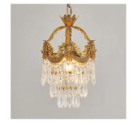 ZBZFGE French Copper Pendant Lamp Classical Candle Hanging Lamp D25cm H42cm Pendant for Bedroom Living Dining Room Kitchen Decora Light Chandelier Lamps