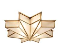 ZBZFGE Full Copper Glass Living Room Bedroom Decorative Lighting Ceiling Lamp