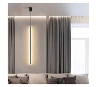 ZBZFGE Geometry Line Strip Hanging Light, Living Room TV Wall Decor Pendant Lamps, Ceiling Lights Fixtures for Kitchen, Bedroom, Study Room,Warm Light-100cm