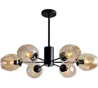 ZBZFGE Glass Globe Boutique Decoration Gold Chandelier V-intage Wrought Iron Ceiling Light Fixture,Pendant Lights