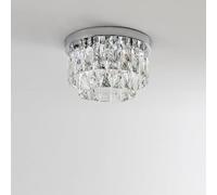 ZBZFGE Gold Crystal Decoration Ceiling Lights Semi Flush Mounted Hallway Ceiling Lamp Luxury Chrome Small Round Ceiling Light