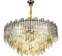 ZBZFGE Golden Nordic Crystal Chandelier Adjustable Height for Living Room, Kitchen Island & More