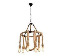 ZBZFGE Hanging Pendant Light Chandeliers Ceiling Lights Chandeliers Iron Pendant Lamps, 6 Lights Vintage Creative Decorative Ceiling Lamp Antique Personality Bar Living Room Cafe Dining Table Ch