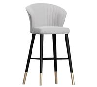 ZBZFGE Height Bar Velvet Kitchen Counter Chairs with Wrought Iron Legs Upholstered Backrest Breakfast Dining Stools for Island/Restaurant/Pub (Grey,55cm(21.7''))