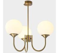 ZBZFGE Hua Qiang Globe Glass Sputnik, Brushed Brass Pendant Lamp, Gold Mid Century Ceiling Light Fixture for Living Room Bathroom Bedroom Hallway