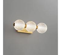 ZBZFGE Indoor LED Mirror Light Brushed Brass Vanity Lighting Acrylic Shade Living Room Make-up Desk Lamps Bathroom Waterproof Wall Sconce Bedside Decor Lamp (A)