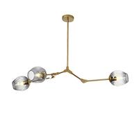 ZBZFGE Irregular 6-Lights Bubble Chandelier Black Adjustable Metal During Light Chrome Finish Ceiling Light For Kitchen Island Dining Room-Clear The lampshade 6 Head(Chrome,Gray-3s)