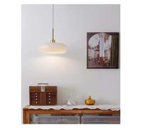 ZBZFGE Italian White Brown Glass Pendant Lamp Bauhaus Restaurant Cafe Hanging Fixture Kitchen Bar Suspension ,Crystal Chandelier for Living Room