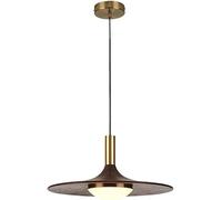 ZBZFGE Japanese Style Minimalist Bedroom Light Retro Walnut Grain Metal Room Hanging Lamp Mid Century Bar Counter Chandelier Indoor Lighting for Kitchen Island Dining Table/30Cm