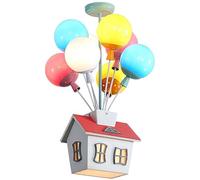 ZBZFGE Kids Chandelier Frosted Balloon House Led Cartoon Sputnik Close to Fixtures Nursery Ceiling Light for Boys Girls Bedroom Children Room/D18In