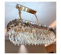 ZBZFGE Lamp, Crystal Chandelier Compatible with Living Luxury Round Cristal Light Fixture Kitchen Island Dining Room Decor Chain Lighting, LED Chandelier,Crystal Han,