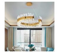 ZBZFGE Large Crystal Chandelier with Adjustable Height and Color-Changing LED Lights