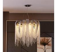 ZBZFGE LED Aluminum Chandeliers Luxury Light Gold/Silver Ceiling Chandelier,Hanging Light(Gold,Dia80cm/Warm White)