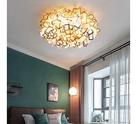 ZBZFGE LED Chandelier Lamp Sinuous Flush Mount Ceiling Light Art Deco Indoor Ceiling Flush Light with Acrylic Shade Petals LED Ceiling Lamp Chandelier Compatible with Living Room Kids Bedroo,H