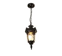 ZBZFGE LED European Outdoor Waterproof Pendant Metal Chandelier, Single Head Hanging Lamp, Ceiling Light, Lighting Fixture Compatible with Villa Garden Decoration,Mod