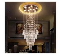 ZBZFGE LED Hotel Restaurant K9 Crystal Lamp Villa Living Room Rotating Staircase Chandelier Home Light,Chandelier