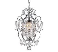 ZBZFGE LED Lamp, European Elegant Crystal Pendant Chandelier - Antique Wrought Iron Bedroom Ceiling Hanging Light Fixture Decoration Restaurant Living Room Corridor Aisle E27 H,Lamp,Hangin