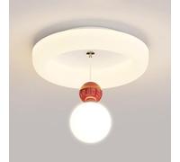 ZBZFGE Led Semi Flush Mount Light White Lamp Geometric Hallway Lighting Fixture 20W Close to Ceiling Lights for Balcony Bay Window Entrance Hall Lamps/Round