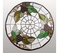 ZBZFGE Light Fixture Flush Mount, 12/16 Inch, Vintage Handmade Stained Glass Ceiling Lamps Chandeliers for Living Bedroom Dining Room Hallway Loft,DX23,30x9cm
