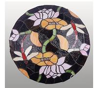 ZBZFGE Light Fixture Flush Mount, 12/16 Inch, Vintage Handmade Stained Glass Ceiling Lamps Chandeliers for Living Bedroom Dining Room Hallway Loft,DX23,30x9cm