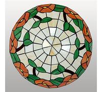 ZBZFGE Light Fixture Flush Mount, 12/16 Inch, Vintage Handmade Stained Glass Ceiling Lamps Chandeliers for Living Bedroom Dining Room Hallway Loft,DX23,30x9cm