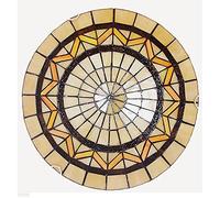 ZBZFGE Light Fixture Flush Mount, 12/16 Inch, Vintage Handmade Stained Glass Ceiling Lamps Chandeliers for Living Bedroom Dining Room Hallway Loft,DX23,30x9cm