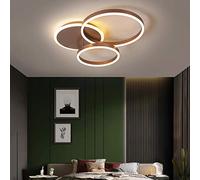 ZBZFGE Light Living Metal Lights Dimmable with Remote Control Ring Desige Ceiling Acrylic Hanging Lamp for Bedroom Study Room Kidsroom Eye Protection Chand,Gold-6 Ringe