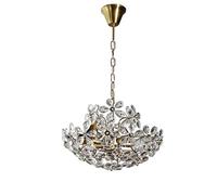 ZBZFGE Light Luxury Dream Crystal Petal Chandelier, French Rustic Crystal Pendant Light, Dining Room Cloakroom Light, Creative Personality American Vintage Hanging Lamp Interesting Life ,Hanging Lamp