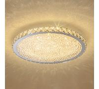 ZBZFGE Lighting, Luxury LED Crystal Chandelier Lamp Cool White Flush Mount Pendant Fixture, for Kitchen/Dining Room/Hallway/Bedroom,35 3CM/13.7 * 1.1in-SteplessDimming,Hanging Light(4