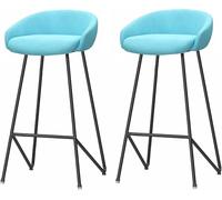 ZBZFGE Low Back Bar Stools 26/30in Counter Height Stool with Velvet Upholstered and Footrest, Bar Chair for Cafe Pub Kitchen Counter Dining Room (B,2PCS-65cm)
