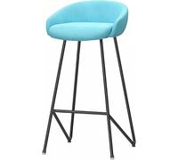 ZBZFGE Low Back Stools 26/30in Height Stool with Velvet Upholstered and Footrest, Bar Chair for Cafe Pub Kitchen Counter Dining Room (B,1PCS-65cm)