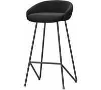ZBZFGE Low Back Stools 26/30in Height Stool with Velvet Upholstered and Footrest, Bar Chair for Cafe Pub Kitchen Counter Dining Room (G,1PCS-65cm)