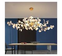ZBZFGE Luxury Chandelier Lighting for Living Room Dining Ginkgo Branch Leaves LED Pendant Lamp Art Villa Study Bedroom Ceiling Chandelier,Hanging Light(120cm,Cold White)