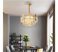 ZBZFGE Luxury Crystal Chandelier Compatible with Dining Living Room Home Decor Lighting Fixtures Round Gold Led Cristal Lamp Ceiling Chandelier,Hanging Light(D60cm,Cold White)
