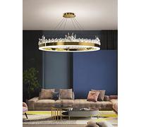 ZBZFGE Luxury Crystal Living Ring Decorative Bedroom Lamp Dining Room,Wide Application,Cold White-Dia60x H16CM