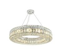 ZBZFGE Luxury Crystal Ring Gold Chandelier Home Decor Living Room Bedroom Chandelier,Led Chandeliers,Hanging Light(Silver,Orbicular100)