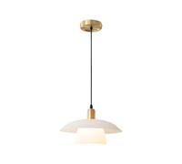 ZBZFGE Luxury Glass Pendant Chandelier for Bedroom, Living Room, Balcony and Hallway - High-Transmittance Brass Lamp Fixture