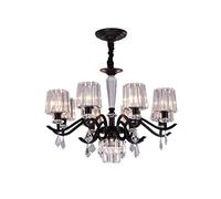 ZBZFGE Luxury Industrial Chandelier,Gold Iron Crystal Pendant Lighting Semi-Flush Mount Ceiling Lights for Living Dining Room Bedroom-Golden 11light,Hanging Light(Black,9light)