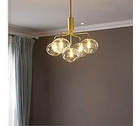 ZBZFGE Luxury Iron Pendant Lights,G9 Clear Glass Chandeliers Light Bubble V-intage Industrial Hanging Lamp Compatible with Living Room Dining Room Bedroom Warm Light ，Hanging Lamp