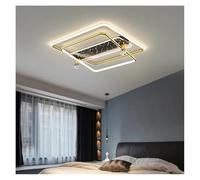 ZBZFGE Luxury LED Chandelier for Bedroom and Living Room - Round Rectangle Ceiling Lamp Fixture (A-L90cm)