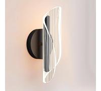 ZBZFGE Luz de Pared Interior LED Luz de Pared Decorativa en Espiral Creativa 3 Modos de Color 3000K/4500K/6000K Iluminación de Pared de diseño Curvo Pantalla acrílica Lámpara de Noche de Metal