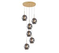 ZBZFGE Meng 220cm Adjustable Height Raindrop Glass Chandelier, Blue - 6 to 18 Lights