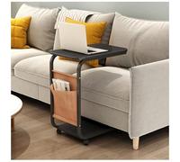 ZBZFGE Mesa Auxiliar en Forma de C con Ruedas, Mesa Auxiliar para sofá con Ruedas, Mesa para computadora portátil, Banco de Trabajo pequeño Individual para Dormitorio, Sala de Estar, Estante de