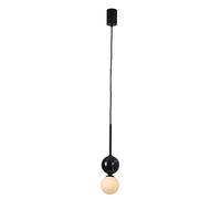 ZBZFGE Minimalist Black and White - Orb Glass Shade Mounted Ceiling Hanging Lamp Restaurant Bar Bedroom Bedside Single Head Pendant Interesting Life, Chandelier Light Fixture,Hanging