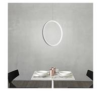 ZBZFGE Minimalist Chandelier Lights Round Ring Circle Pendant Lamp Indoor Fixture Home Compatible with Living Room, LED Chandelier,Wall Lights,Hanging Light(Whit