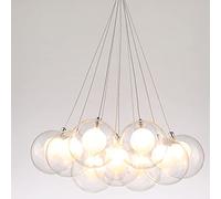 ZBZFGE Minimalist Restaurant Chandelier Multi Glass Bubble Artistic Creative for Living Room Children's Bedroom Lamps LED Lighting (Color 10 Balls) Made