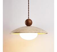 ZBZFGE Natural Marble Pendant Light with Milk Glass Industrial Stone Hanging Ceiling Lamp Frosted White Mid Century Chandelier Light Fixture for Kitchen Island Dining Room Bedroom(Waln